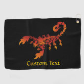 Flames Scorpion Golf Towel Golfhanddoek (Horizontaal)
