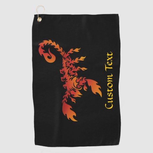 Flames Scorpion Golf Towel Golfhanddoek (Voorkant)