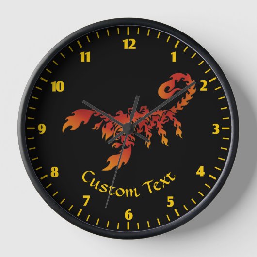 Flames Scorpion Large Clock (Voorkant)