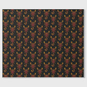 Flames Scorpion Pattern Cadeaupapier (Vlak)