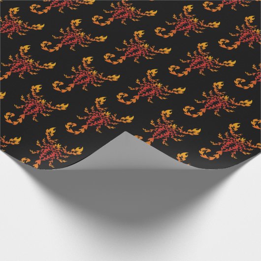 Flames Scorpion Pattern Cadeaupapier (Hoek)