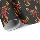 Flames Scorpion Pattern Cadeaupapier (Rol Hoek)