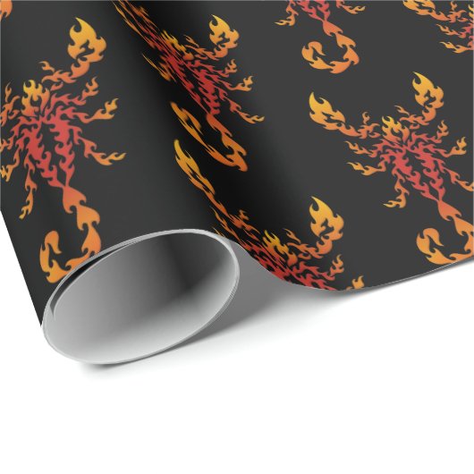 Flames Scorpion Pattern Cadeaupapier (Rol Hoek)