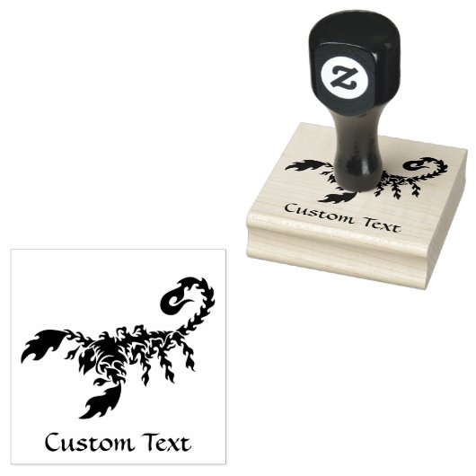 Flames Scorpion Rubber Stamp Rubberstempel (Gestempeld)