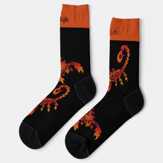 Flames Scorpion Socks Sokken (Links)