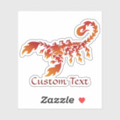 Flames Scorpion Sticker (Vel)
