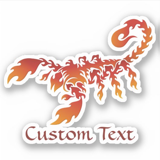 Flames Scorpion Sticker (Voorkant)