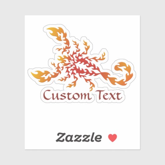 Flames Scorpion Sticker (Vel)