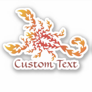 Flames Scorpion Sticker