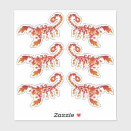 Flames Scorpion Sticker Set