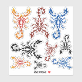 Flames Scorpion Sticker Set