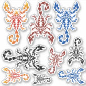 Flames Scorpion Sticker Set (Voorkant)