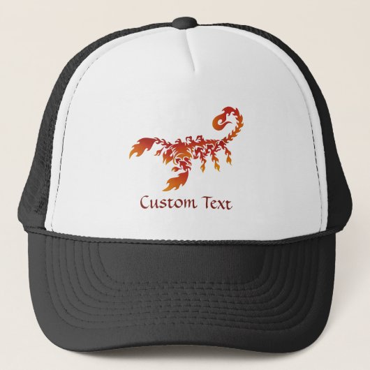 Flames Scorpion Trucker Hat Pet (Voorkant)