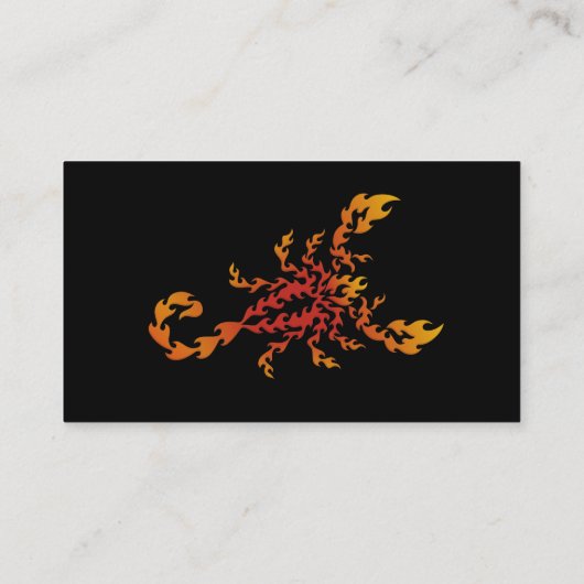 Flames Scorpion Visitekaartje (Achterkant)