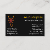 Flames Scorpion Visitekaartje (Voorkant)