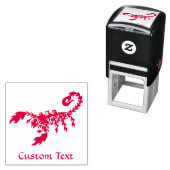 Flames Scorpion Zelfinking Stamp Zelfinktende Stempel (In situ)