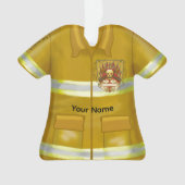 Flames Shield Firefighter ornament  (voorkant)