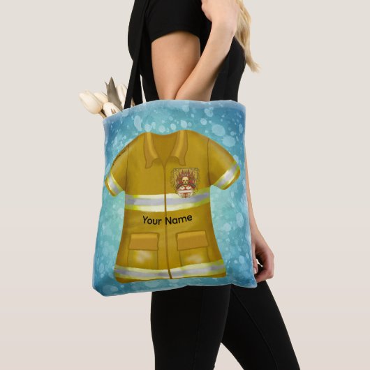 Flames Shield Firefighter Tote Bag (Dichtbij)