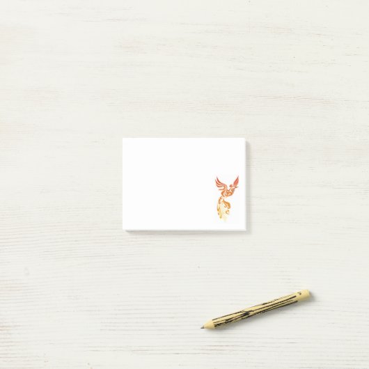 Flames van Phoenix Post-it® Notes (Op bureau)