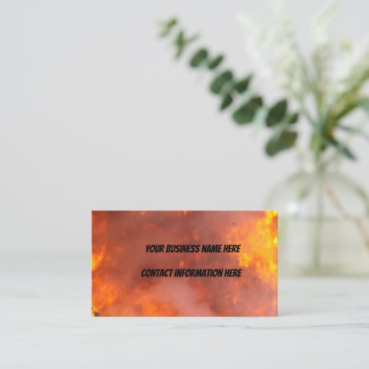 Flames Visitekaartje (Staand voorkant)