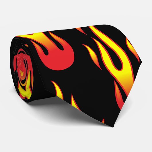 Flames voeden je hart stropdas (Opgerold)