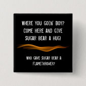 Flamethrower-Button Vierkante Button 5,1 Cm (Voorkant)