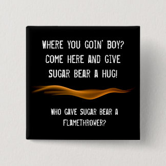 Flamethrower-Button Vierkante Button 5,1 Cm