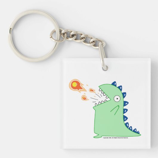 Flamey de Dragon Acrylische Sleutelhanger (voorkant)
