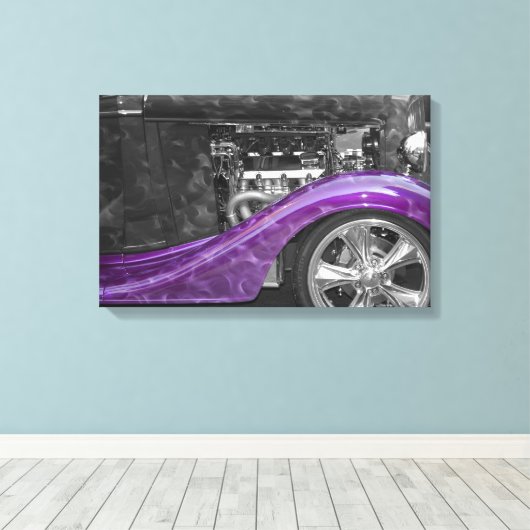 Flamin' Fender Canvas Afdruk (Insitu (Houten vloer))