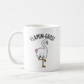 Flamin-ghost Funny Flamingo Ghost Pun Koffiemok (Links)