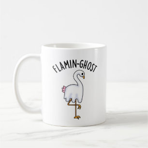 Flamin-ghost Funny Flamingo Ghost Pun Koffiemok