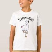 Flamin-ghost Funny Flamingo Ghost Pun T-shirt (Voorkant)