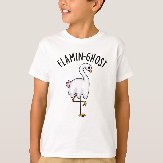 Flamin-ghost Funny Flamingo Ghost Pun T-shirt (Voorkant)