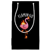 Flamin-go Grappige Flamingo Pun Dark BG Klein Cadeauzakje (Voorkant)