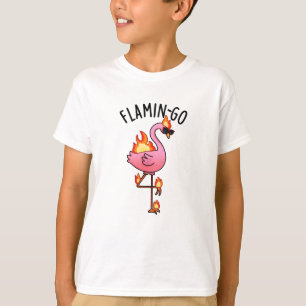 Flamin-go Grappige Flamingo Pun T-shirt