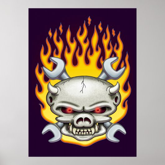 Flamin' Hog Poster (Voorkant)