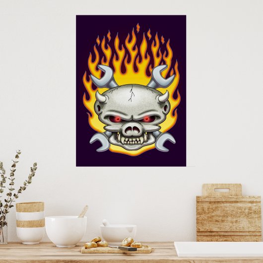 Flamin' Hog Poster (Keuken)