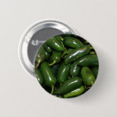 Flamin' Hot Green Jalepeno Peppers Art Ronde Button 5,7 Cm (Voorkant /achterkant)