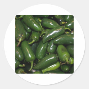 Flamin' Hot Green Jalepeno Peppers Art Ronde Sticker