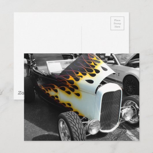 Flamin' Hot Rod Briefkaart (Voorkant / Achterkant)