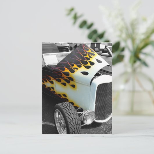 Flamin' Hot Rod Briefkaart (Staand voorkant)