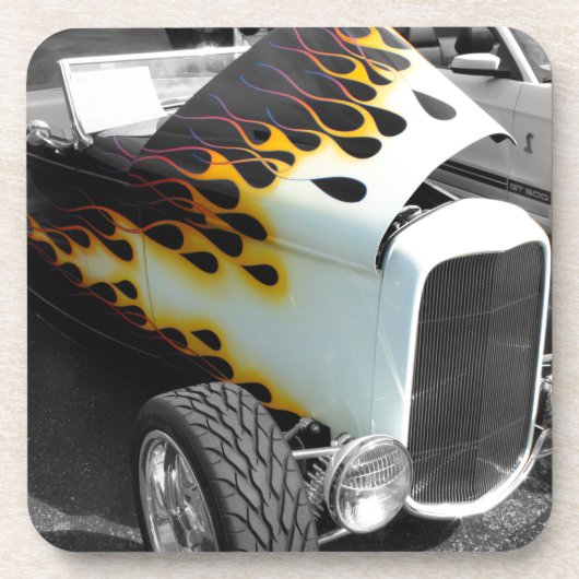 Flamin' Hot Rod Drankjes Onderzetter (Voorkant)