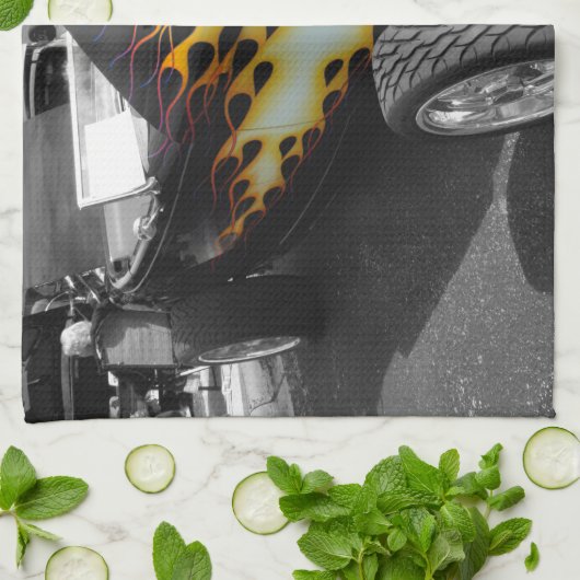 Flamin' Hot Rod Theedoek (Gevouwen)