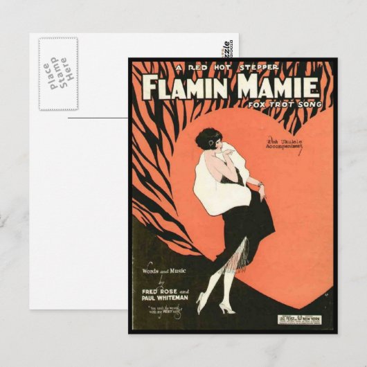 Flamin Mamie Flapper Briefkaart (Voorkant / Achterkant)