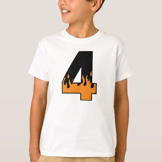 Flaming 4 Birthday T-shirt (Voorkant)