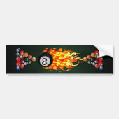 Flaming 8 Ball Bumpersticker (Voorkant)