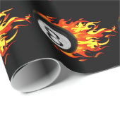 Flaming 8 Ball Cadeaupapier (Rol Hoek)
