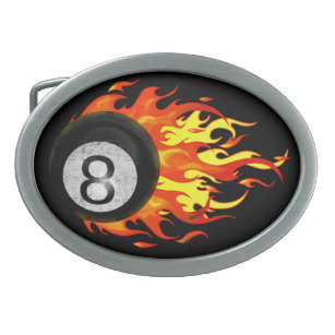 Flaming 8 Ball Gesp