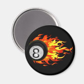 Flaming 8 Ball Magneet (Voorkant / Achterkant)
