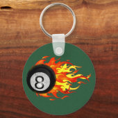 Flaming 8 Ball Sleutelhanger (Voorkant)